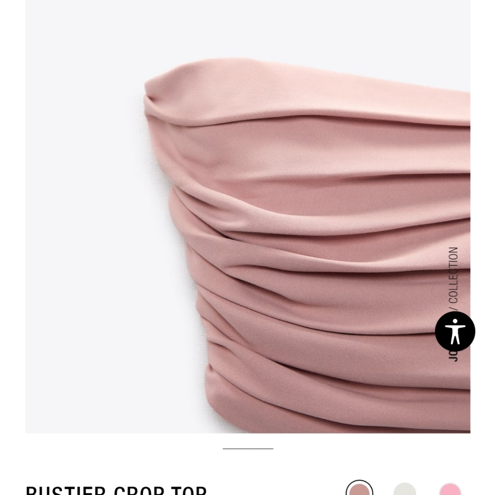 Zara bustier crop top